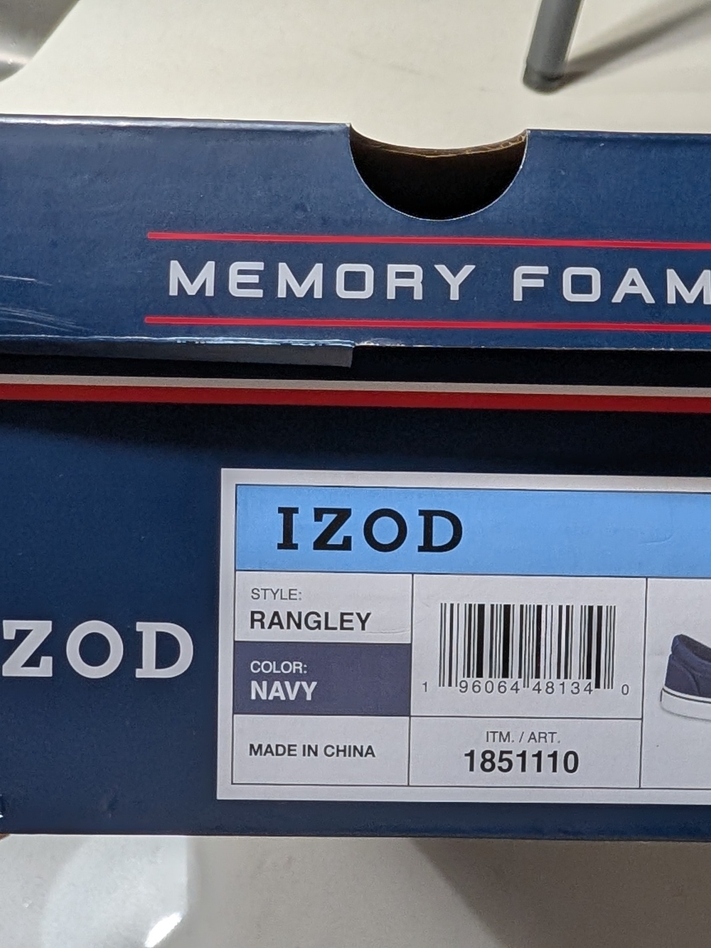 IZOD Rangley Memory Foam Sneakers - Navy